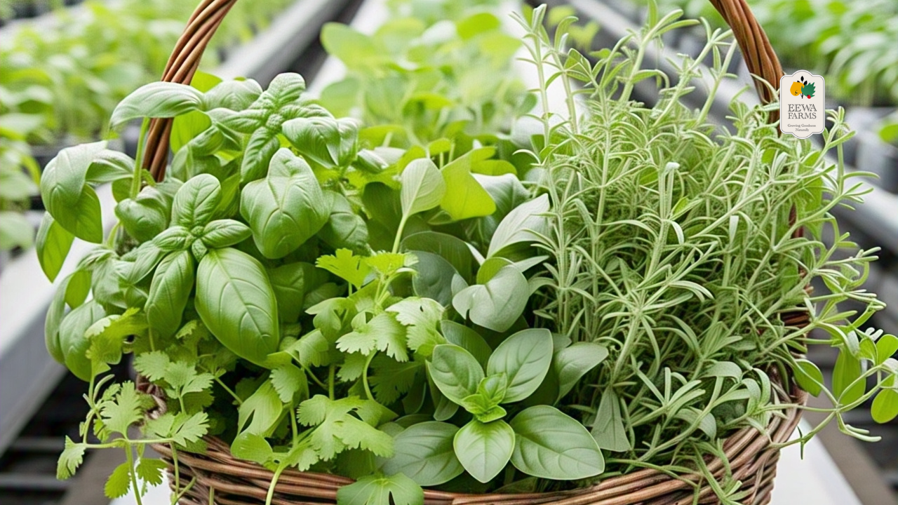 Hydroponically Grown Herbs from Eewa Farms Basil, Coriander, and More for Your Kitchen_