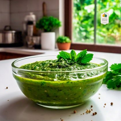 Hydroponic Coriander and Mint Chutney